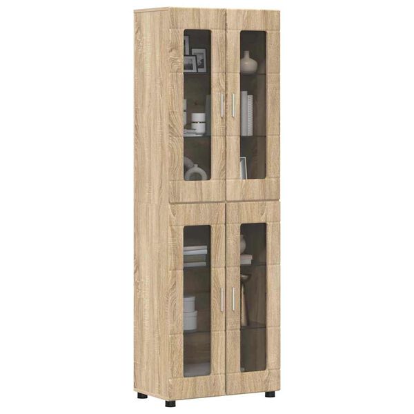 vidaXL Highboard s policom FLORIN Sonoma hrast 60 x 35 x 182 cm