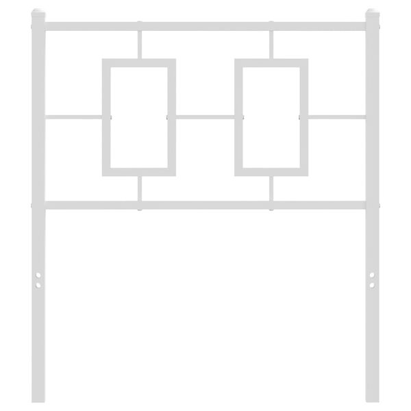 vidaXL Metalno zamjensko uzglavlje bijelo 80 cm