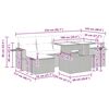 vidaXL 7-dijelni set vrtnih sofa od poliratana s jastucima bež