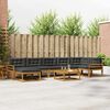 vidaXL Set vanjskih sofa s jastukom 8 pcs Prirodna i antracit