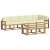 vidaXL Set vanjskih sofa 8 kom. Bijela i krem Poliester