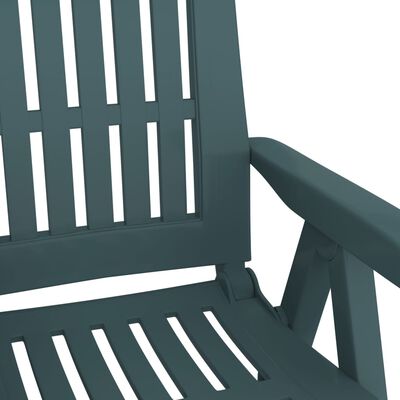 vidaXL Nagibne vrtne stolice 2 kom zelene od PP-a