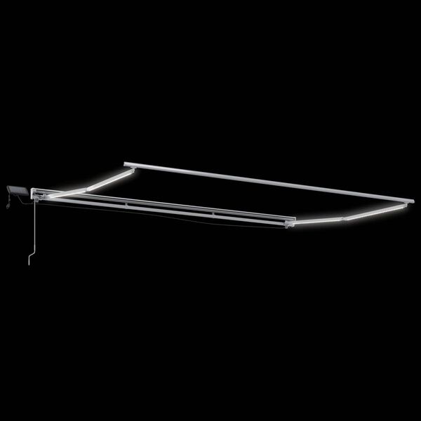 vidaXL Ručni okvir tende s LED-ima Crvena i bijela 4 &times; 3 m