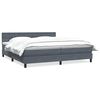 vidaXL Box spring krevet s madracem tamnosivi 200x210 cm bar&scaron;unasti