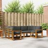vidaXL Set vanjskih sofa s jastukom 6 pcs Prirodna i antracit