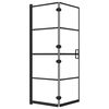 vidaXL Sklopiva pregrada za tu&scaron; ESG 100 x 140 cm crna