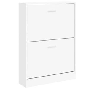 vidaXL Ormarić za cipele Bijeli 59x17x81 cm Konstruirano drvo