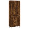 vidaXL Visoka komoda dimljeni hrast 69,5x34x180 cm konstruiranog drva