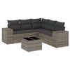 vidaXL 6-dijelni set vrtnih sofa od poliratana s jastucima sivi
