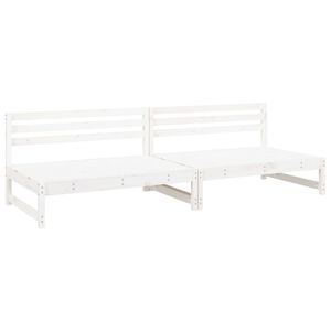 vidaXL Srednja vrtne sofe 2 kom bijele 120 x 80 cm od masivne borovine