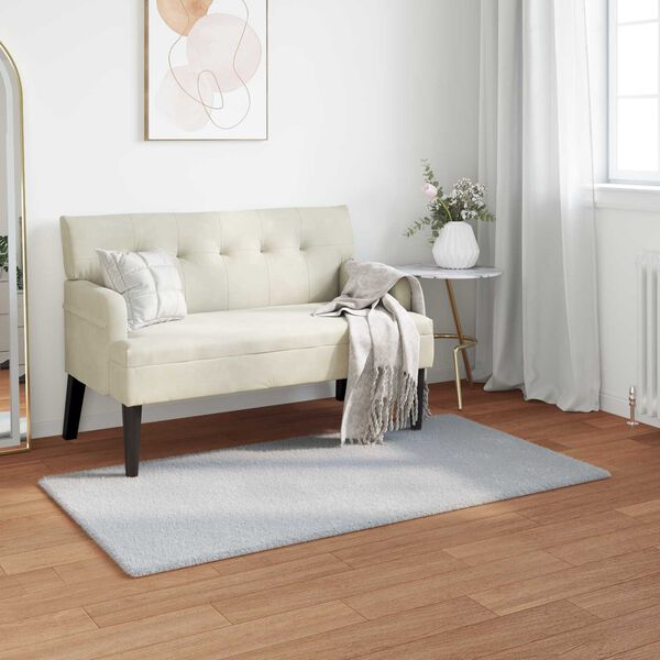 vidaXL Faux Rabbit Fur Rug Olite Siva 80 x 150 cm Poliester