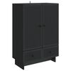 vidaXL Kreveta Crna 66 x 34,5 x 95 cm Konstrukcijsko drvo
