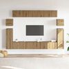 vidaXL 8-dijelni set TV ormarića montiran na zid Artisan Oak