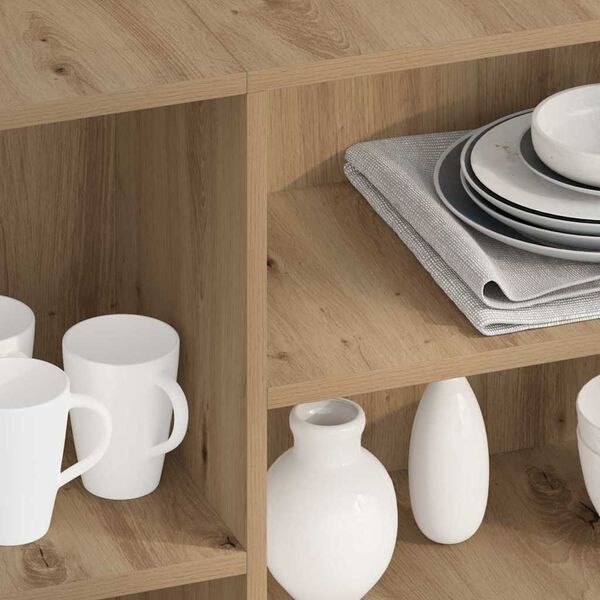 vidaXL Kreveta Umjetnički hrast 120 x 30 x 75 cm Konstruirano drvo