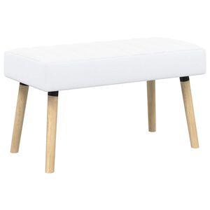 vidaXL Klupa s utorima Bijela 80 x 40 x 46 cm Tkanina