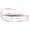 vidaXL Okvir kreveta crni 120 x 200 cm od konstruiranog drvo i metal