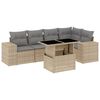 vidaXL 6-dijelni set vrtnih sofa s jastucima bež od poliratana