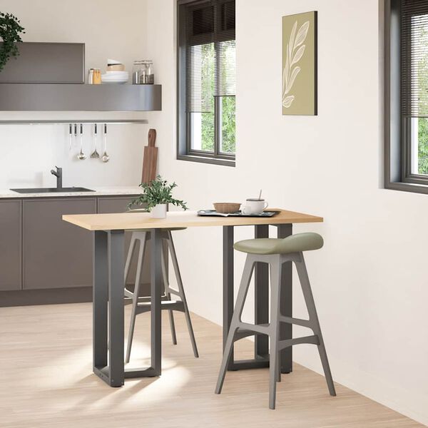 vidaXL Noge za barski stol T-oblika 2 kom antracit 50x35x(90-91) cm čelik