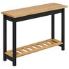 VidaXL Konzolna stolica EKAI Crna 112 x 35 x 76 cm Masivna borovina