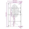 vidaXL Vrtna vrata 100x175 cm Corten čelik Dizajn stabla