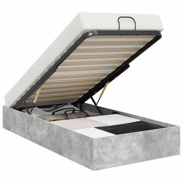 vidaXL Otomanski krevet s pohranom Betonski sivi 193 x 120 x 25 cm