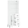 vidaXL Visoka komoda bijela 69,5x34x180 cm konstruirano drvo