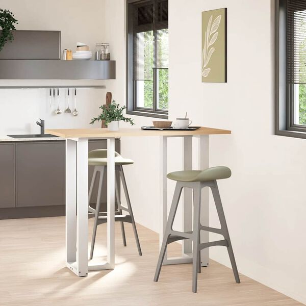 vidaXL Noge za barski stol T-oblika 2 kom Bijele 50x35x(110-111) cm Čelik