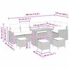 vidaXL Sjedeća garnitura za vrt 10 pcs Siva poliratan