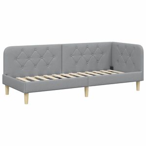 vidaXL Kutni okvir kreveta Svijetlo siva 80 x 200 cm tkanina