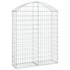 vidaXL Gabionska ko&scaron;ara s lukom 100x30x120/140 cm pocinčano željezo