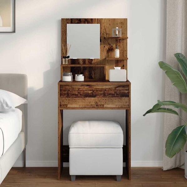 vidaXL Stolovi za presvlačenje u spavaćoj sobi s ladicama Staro drvo