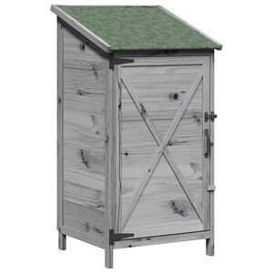 vidaXL Vrtna &Scaron;upa Siva 59,5 x 56 x 113,5 cm Konstruirano drvo