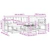 vidaXL Set vanjskih sofa s jastukom 7 pcs Prirodna i svijetlo siva