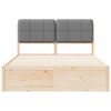 vidaXL Krevetni okvir s tapiciranim uzglavljem Svijetlo siva