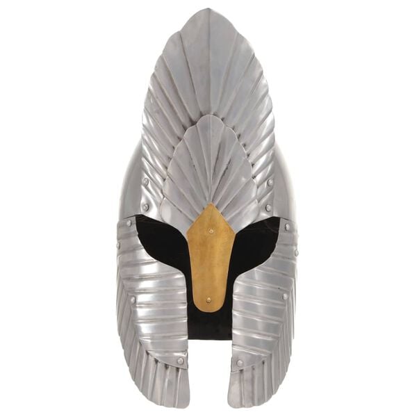 vidaXL Replika srednjovjekovne vite&scaron;ke kacige za LARP srebrna čelična