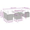 vidaXL 8-dijelni set vrtnih sofa od poliratana s jastucima sivi