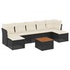 vidaXL 8-dijelni set vrtnih sofa od poliratana s jastucima crni