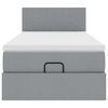 vidaXL Otomanski krevet s madracem svijetlosivi 90x200 cm tkanine