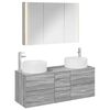 vidaXL Set namje&scaron;taja za kupaonicu 4 pcs Siva Sonoma
