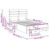 vidaXL Krevetna konstrukcija s ladicama s uzglavljem Konstruirano drvo