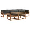vidaXL Set vanjskih sofa 8 kom. Prirodna i antracit
