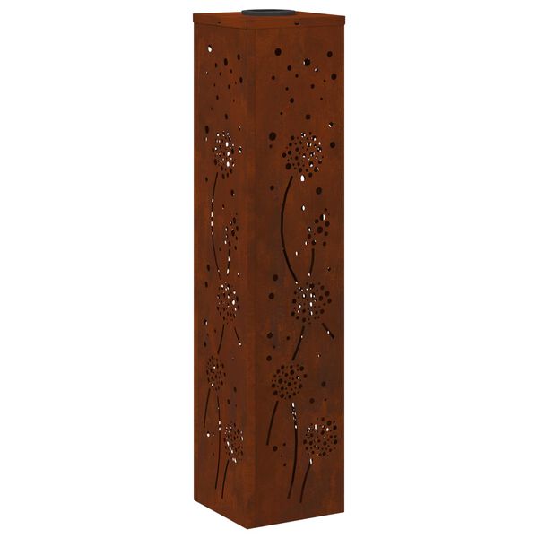 vidaXL Solarna LED svjetlost za stazu 2 pcs Rđa