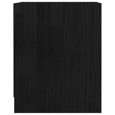 vidaXL Noćni ormarić crni 35,5 x 33,5 x 41,5 cm od masivne borovine
