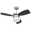 vidaXL Stropni ventilator sa svjetlom i daljinskim 76 cm tamnosmeđi