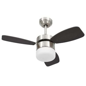 vidaXL Stropni ventilator sa svjetlom i daljinskim 76 cm tamnosmeđi