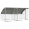 vidaXL Kućica za pse 2 pcs Srebrno 4 x 2 x 2 m Pocinčani čelik