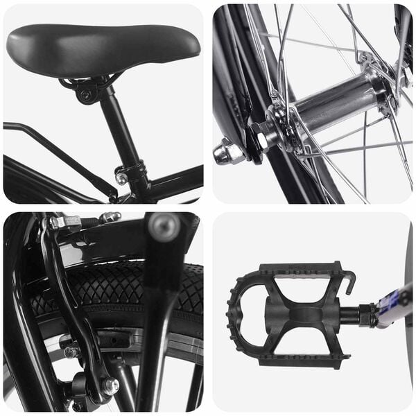 vidaXL Dječji Bicikl 20 Inča za djecu od 6 do 11 godina Crna