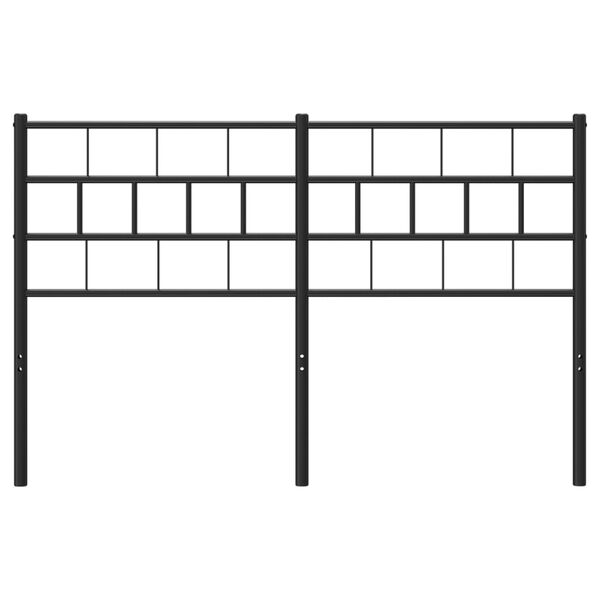 vidaXL Metalno uzglavlje crno 140 cm