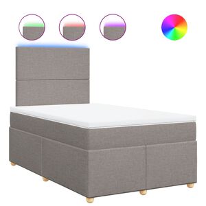 vidaXL Krevet s oprugama i madracem smeđesivi 120 x 200 cm od tkanine