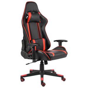 vidaXL Okretna igraća stolica crvena PVC